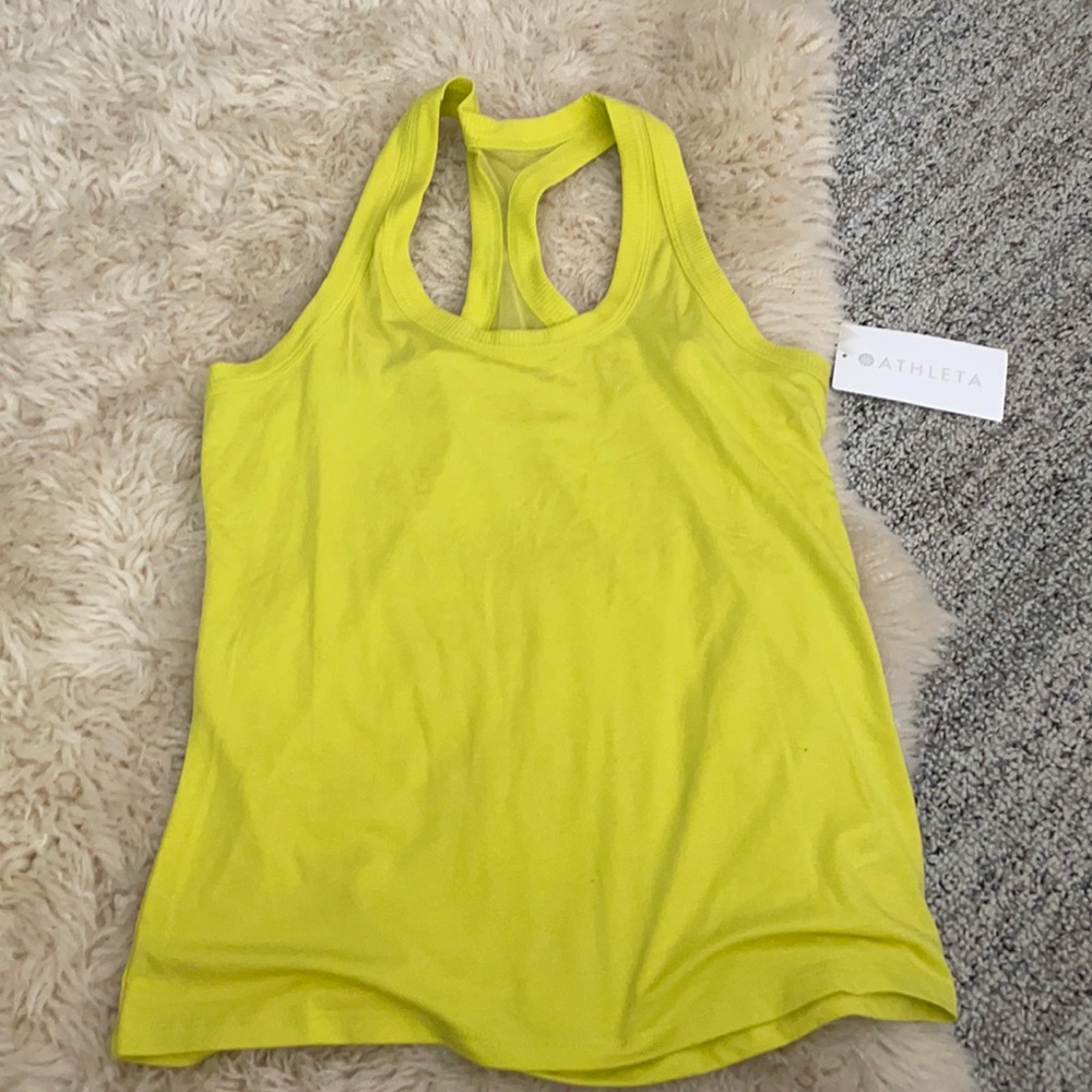 Athleta bright yellow tank top NWT